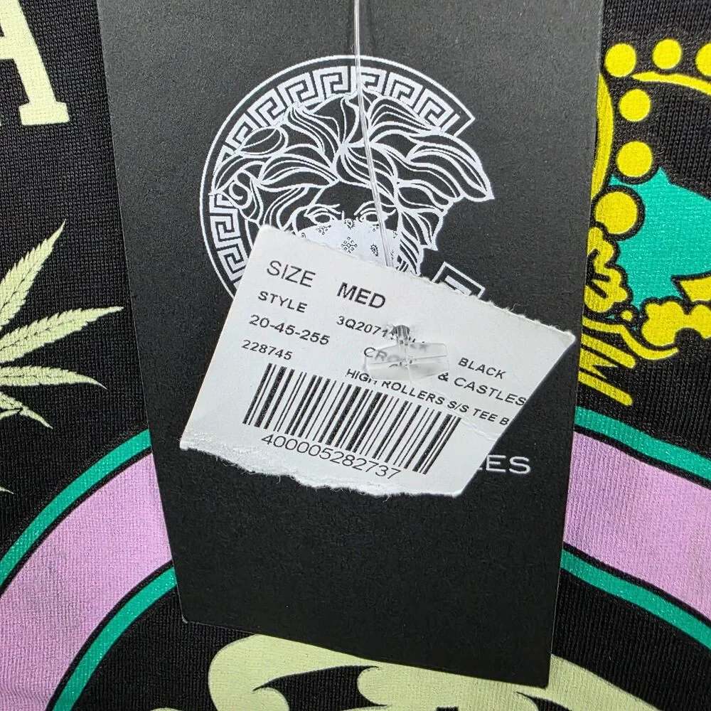 NWT Crooks & Castles Men's High Rollers Shirt  Indica Sativa Leaf Crown Size M